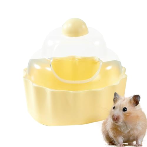 PUCHEN Hamster-Sandkasten – Kuchenförmige Kleintier-Lebensraum-Dekoration – auslaufsicher, transparent, stabil, Hamster-Klo für Lemming, Mäuse, Rennmäuse, Eichhörnchen, von PUCHEN