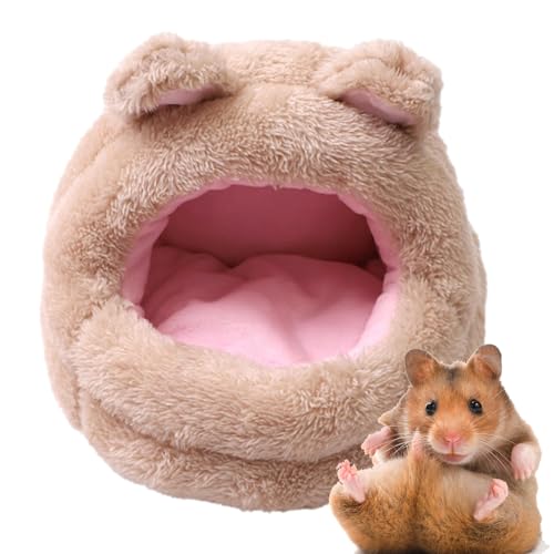 Hamsternest Warmes Hamsterschlafhaus für den Innenbereich Weiches Bett mit abnehmbarem Thermopad Schlafzubehör für kleine Haustiere für Garten Terrasse von PUCHEN