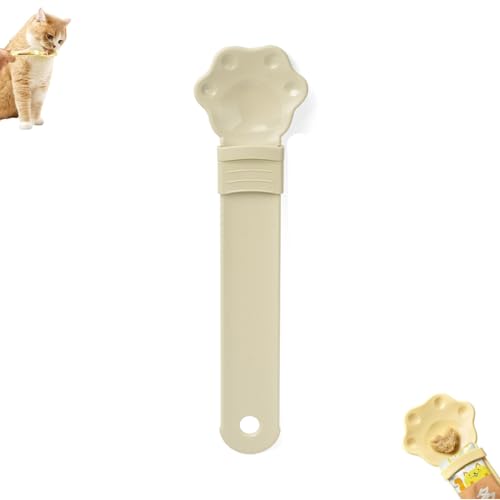 PUCHEN Happy Spoon for Cats, Cat Wet Treat Squeeze Treat Spoon, Cat Strip Feeder, Happy Cat Treat Spoon and Dispenser, Multi Functional Cat Strip Feeder Squeeze Spoon (Brown) von PUCHEN