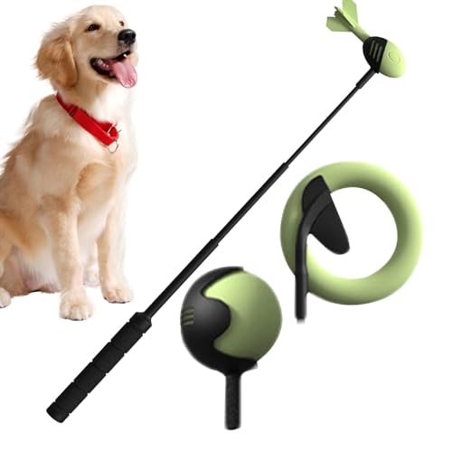 PUCHEN Haustier-Tennisballwerfer, interaktiver Welpenballwerfer, einziehbarer rutschfester Griff, Welpenball, Wurfstab, Tennisballwerfer, Haustier-Hundespielzeug von PUCHEN