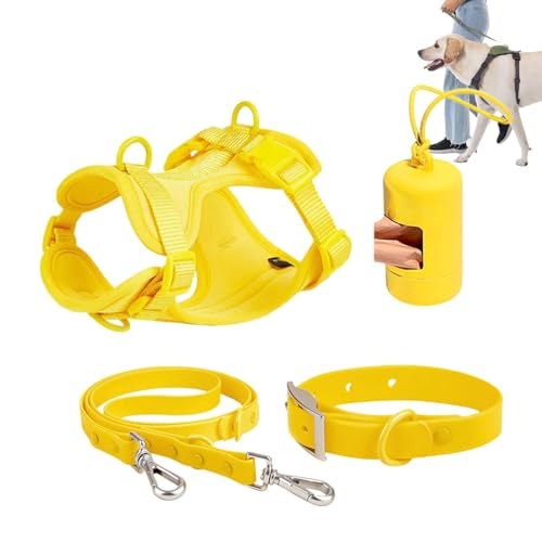 Hundegeschirr-Set – verstellbares Hundegeschirr Halsband – Multifunktionsleine Set für mittelgroße Hunde einfacher Spaziergang jeden Tag verstellbares Hundehalsband modisch Hundegeschirr-Set – verstellbares Hundegeschirr Halsband – Multifunktionsleine Set für mittelgroße Hunde einfacher Spaziergang jeden Tag verstellbares Hundehalsband modisch von PUCHEN