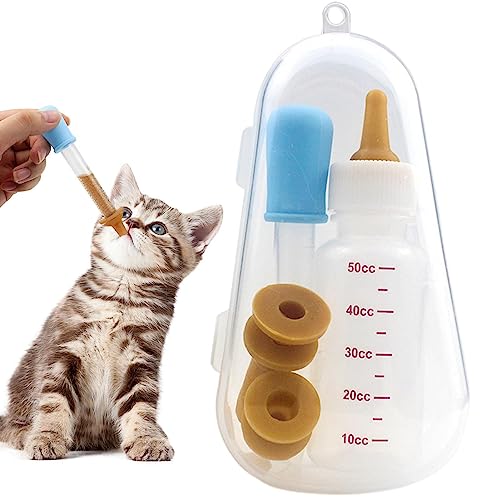 PUCHEN Kätzchenflaschen zum Stillen,Welpen-Stillflasche, Kätzchen-Milchflasche - Transparente Katzen-Flasche mit Nippeln für Neugeborene Kätzchen, Welpen, Kaninchen, Kleintiere, Eichhörnchen PUCHEN Kätzchenflaschen zum Stillen,Welpen-Stillflasche, Kätzchen-Milchflasche - Transparente Katzen-Flasche mit Nippeln für Neugeborene Kätzchen, Welpen, Kaninchen, Kleintiere, Eichhörnchen von PUCHEN