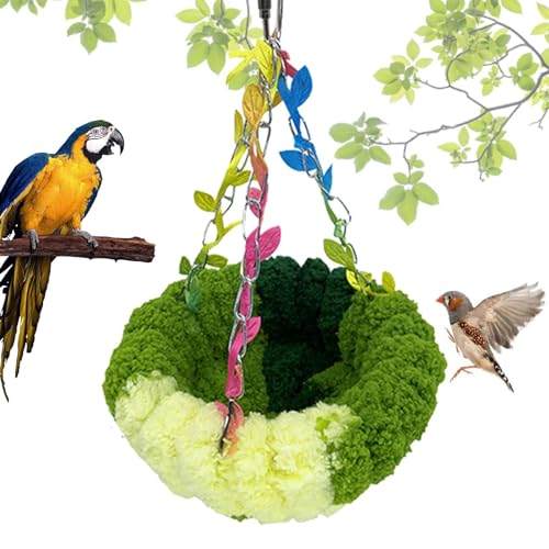 PUCHEN Warmes Bett für Papageien, warmes Kissen, Bett für Papageien, Vogelbett, Nest zum Aufhängen für Sittiche, Lovebirds kleine Vögel, Vogelversteck Haus Zubehör von PUCHEN