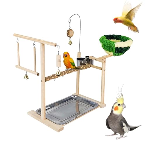 Papageien-Spielständer, Naturholz-Vogelspielzeug, hölzerner Vogelsitzständer für Käfig, Krallenschleifspielzeug, Sitzstangen, Linderung, Spielen, Stehendes Spielzeug Papageien-Spielständer, Naturholz-Vogelspielzeug, hölzerner Vogelsitzständer für Käfig, Krallenschleifspielzeug, Sitzstangen, Linderung, Spielen, Stehendes Spielzeug von PUCHEN