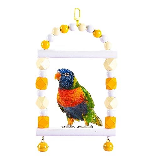 Papageienschaukel-Spielzeug, Bogenschaukel, Sittich, Kletterspielzeug, kreatives Bastelspielzeug für Vogelarten, Nymphensittiche, Papageien, Hühner, Hamster, Rennmäuse Papageienschaukel-Spielzeug, Bogenschaukel, Sittich, Kletterspielzeug, kreatives Bastelspielzeug für Vogelarten, Nymphensittiche, Papageien, Hühner, Hamster, Rennmäuse von PUCHEN