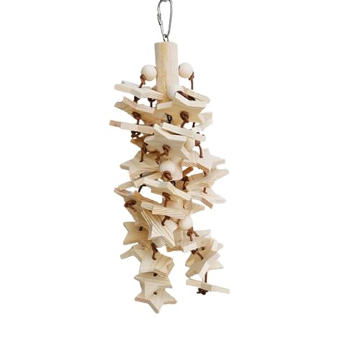 Vogel-Kauspielzeug, Holz, hängbar, kaubar, Nymphensittich-Spielzeug für Papageien, multifunktional, Käfiganhänger, dekorativ, entspannend, Zahnspielzeug für Aras, Nymphensittiche Vogel-Kauspielzeug, Holz, hängbar, kaubar, Nymphensittich-Spielzeug für Papageien, multifunktional, Käfiganhänger, dekorativ, entspannend, Zahnspielzeug für Aras, Nymphensittiche von PUCHEN