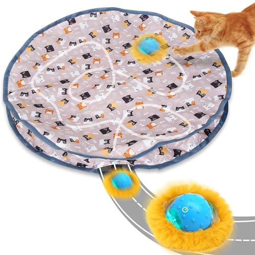 PUHOHUN Katzenspielzeugball Für Erwachsene Katzen Im Innenbereich | Interaktives Automatisches Katzenballspielzeug | Schnelles Rollen - Bewegungsaktiviertes Zwitschern| Mäusefangspiel (Braun) PUHOHUN Katzenspielzeugball Für Erwachsene Katzen Im Innenbereich | Interaktives Automatisches Katzenballspielzeug | Schnelles Rollen - Bewegungsaktiviertes Zwitschern| Mäusefangspiel (Braun) von PUHOHUN