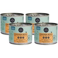 PUJA Premium Nassfutter Chicken Bowl für Hunde 4x200g von PUJA