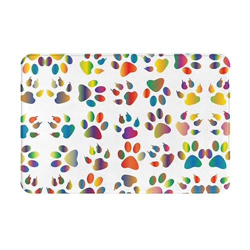 PULaif Bunte Hundepfoten-Fußmatte, 40,6 x 61 cm, Außentürmatten für den Eingangsbereich, leicht zu reinigen, schmutzabweisend, langlebig PULaif Bunte Hundepfoten-Fußmatte, 40,6 x 61 cm, Außentürmatten für den Eingangsbereich, leicht zu reinigen, schmutzabweisend, langlebig von PULaif