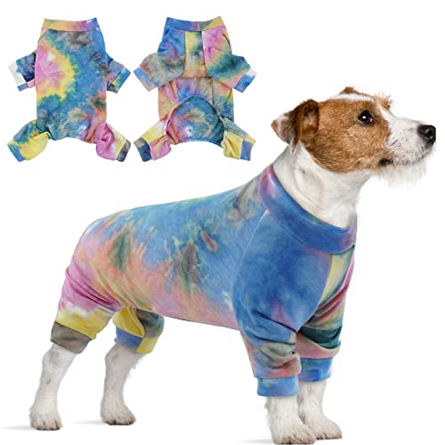 Einteiler für Hunde, Pullover Baumwolle mit Beinen Puppy Overall Jacken Haustier Schlafanzug Hundejacke Winddicht Hundemantel Warm für Kleine Mittlere Hunde(Regenbogen, S) von PUMYPOREITY