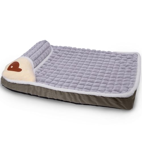 Hundebett-Matte, abnehmbar, maschinenwaschbar, Größe L, Grün von PUMYPOREITY