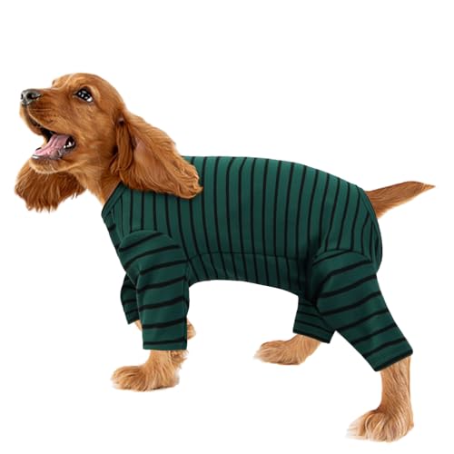 Hundemantel mit Beinen, Schlafanzug Hunde Mittel Warm Fleece Pullover Winter Mantel Kaltes Wetter Hundekleidung(Grün, M) von PUMYPOREITY