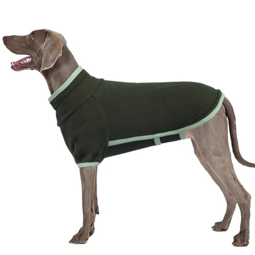 Hundeweste Fleece, Warmer Hundepullover Rollkragen Hundmantel Winter Pullover Warme(Armeegrün, XL) von PUMYPOREITY