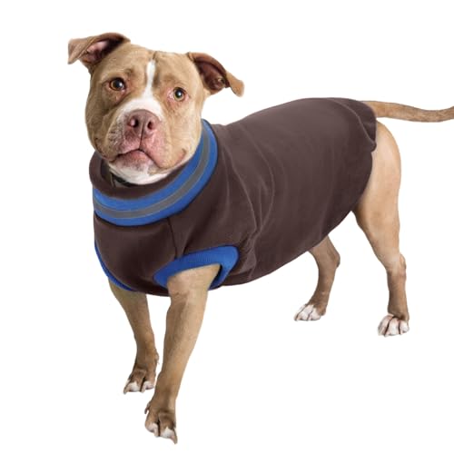 Hundeweste Fleece, Warmer Hundepullover Rollkragen Hundmantel Winter Pullover Warme(Braun, XL) von PUMYPOREITY