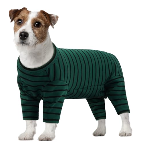Hundpyjamas Fleece, Schlafanzug Klein Hunde Mantel Overall Fleece Pullover Hundeoverall Winter(Grün, S) von PUMYPOREITY