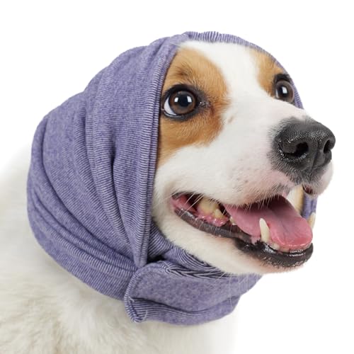 PUMYPOREITY Beruhigender Hunde-Kapuzenpullover, kein Schütteln, Ohrenschutz für Angstzustände, verstellbare Ohrenschützer für Hämatome, Geräuschunterdrückung für Fellpflege und Trocknung von PUMYPOREITY