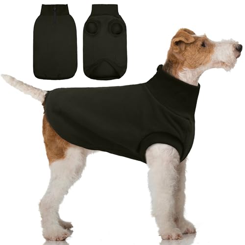 PUMYPOREITY Hunde-Hoodies Fleece-Sweatshirt, ärmelloser Pullover, Grün, Größe S von PUMYPOREITY