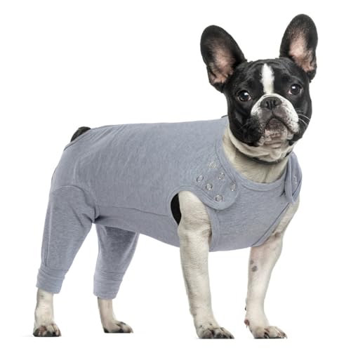 PUMYPOREITY Hundebody mit Beinen, Weicher Anti Lecken Bodysuit Hundebody Hinterbeine Lange Op Body Rüde Bandage Hinterbeine Hundeschenkel Schutz(Grau, M) von PUMYPOREITY