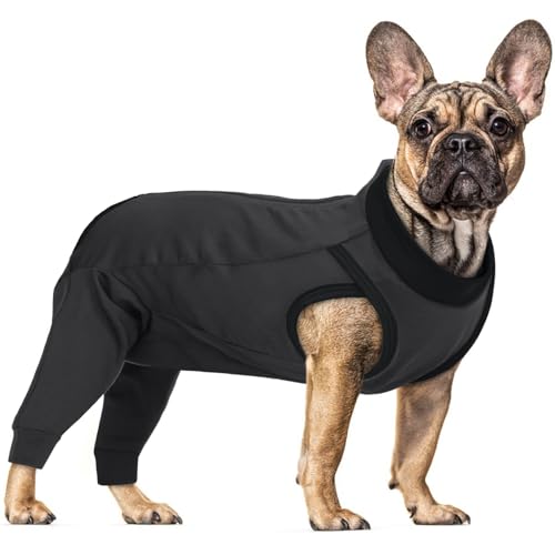 PUMYPOREITY Hundebody Nach Op, Hundebody Nach Kastration Rüde Ellenbogenbandage Hund Hinterbeine Op Anzug Hund Medical Pet Shirt Kniebandage Hund Hinterbein(Grau, S) von PUMYPOREITY