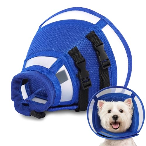 PUMYPOREITY Hundekegel, Hundehalsband, beruhigendes Halsband für Hunde, S, Blau von PUMYPOREITY