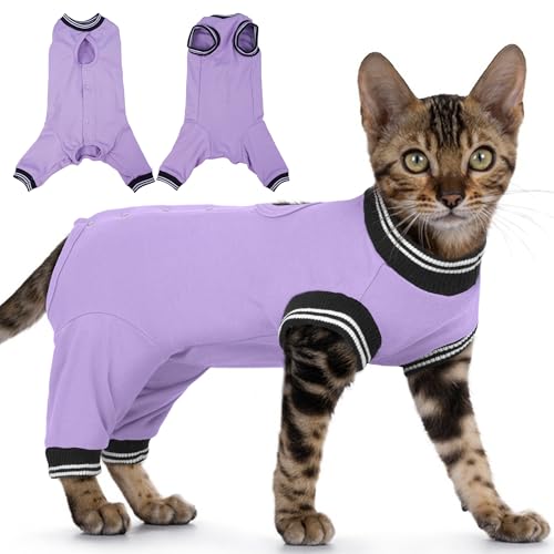 PUMYPOREITY Katzen-Genesungsanzug für Hinterbeine, chirurgischer Katzen-Spay-Anzug mit Beinärmeln, um Lecken zu stoppen, lange hintere Ärmel, Wundabdeckung, Bauch, Kätzchen, Einteiler, Lila, Größe M PUMYPOREITY Katzen-Genesungsanzug für Hinterbeine, chirurgischer Katzen-Spay-Anzug mit Beinärmeln, um Lecken zu stoppen, lange hintere Ärmel, Wundabdeckung, Bauch, Kätzchen, Einteiler, Lila, Größe M von PUMYPOREITY