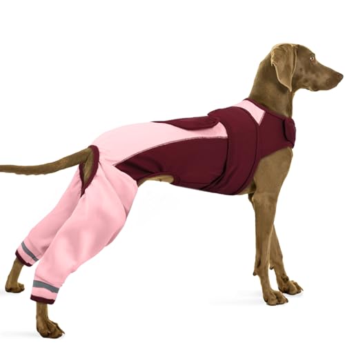 PUMYPOREITY Op Body Hund, Hundebody Nach Op Hündin Kastrationsbody Rüde Op Schutz Hinterbeine Leckschutz für Hunde Nach Op Beinschutz Hinten Hinterbeine Ärmel Leckschutz(Rosa, L) von PUMYPOREITY
