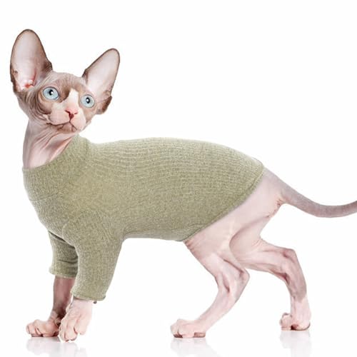 PUMYPOREITY Katze Baumwolle Kleidung, Pulli Warm für Sphynx Haarlose Katze Weste Shirts Kätzchen Weiche Jumper Katzenkostüm Mantel für Kleine/Mittlere/Große Katzen(Grün, XL) PUMYPOREITY Katze Baumwolle Kleidung, Pulli Warm für Sphynx Haarlose Katze Weste Shirts Kätzchen Weiche Jumper Katzenkostüm Mantel für Kleine/Mittlere/Große Katzen(Grün, XL) von PUMYPOREITY
