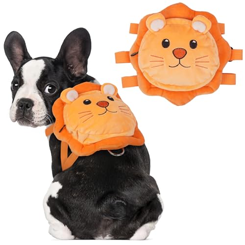 PUMYPOREITY Welpen-Rucksack, kleiner Hunderucksack Geschirr, verstellbare Hunde-Büchertasche für kleine Hunde, tragbarer Hundereiserucksack zum Spazierengehen und Wandern, klein, Orange PUMYPOREITY Welpen-Rucksack, kleiner Hunderucksack Geschirr, verstellbare Hunde-Büchertasche für kleine Hunde, tragbarer Hundereiserucksack zum Spazierengehen und Wandern, klein, Orange von PUMYPOREITY
