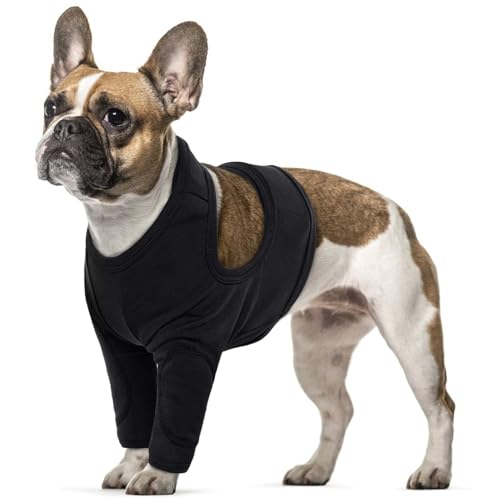 Recovery Sleeve Hund, Ellenbogenbandage Hund Elastizität Ellbogenschoner Hundebody Nach Op Erholungsanzug Hund Anti-Wundlecken Op Body Hunde Hundeschenkel Schutz Bodysuit(Schwarz, M) von PUMYPOREITY