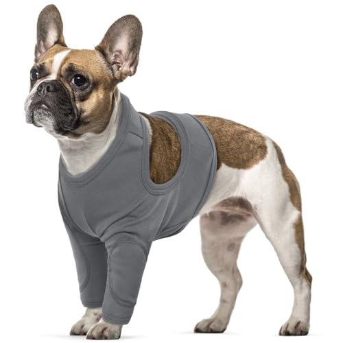 Bandage Hund Vorderbein, Hund Op Body mit Beinen Ellbogenschutz Hund Vorderbeine Ärmel für Hunde(Grau, M) von PUMYPOREITY