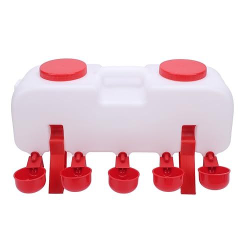 Lecksicheres Automatischer Hühnerwasserer für Geflügel, Langlebiger Wasserspender für Hühnchen, Ente und Gans, Reduzieren Sie Abfall und Behalten Sie Flüssigkeitszufuhr von PUNELE