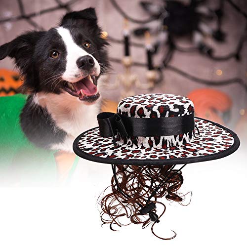 PUNELE Einzigartige Weiße Leopard Kleine Hunde Halloween Weihnachtskleidung Accessoires Perücke Hut Cloak, Geeignet für Partys, mit Komfortables Stoff, S, M, L Verfügbar (S) von PUNELE