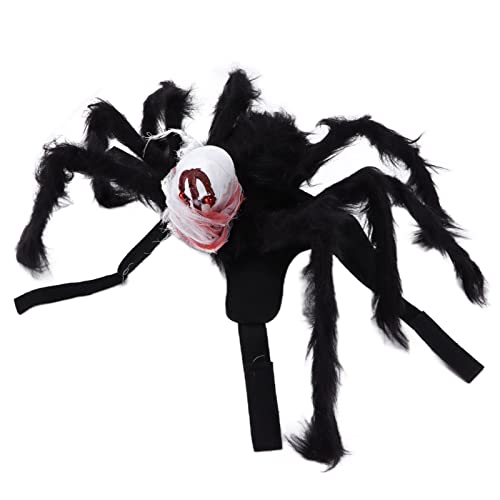 PUNELE Halloween Spider Kostüm für Hunde und Katzen, Atmungsaktive Haustierspinnenkleidung mit Simulation Spinnen -Haustierkostüm, Ultra Lebende Pelzige Beine für Halloween, (L) von PUNELE