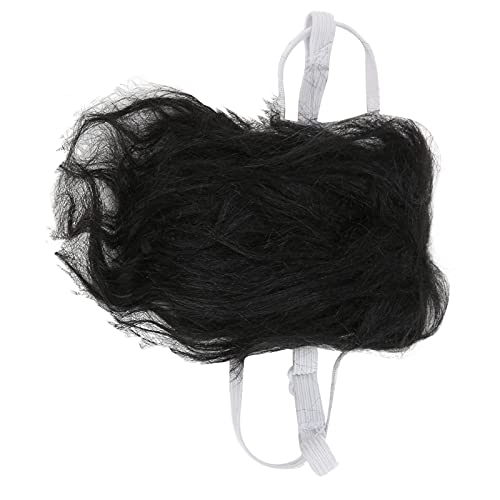 PUNELE Haustier-Perücke, Kopfschmuck mit Unordentlichem Haar Zum Anziehen, Halloween-Zubehör für Hunde und Katzen (Schwarz) von PUNELE