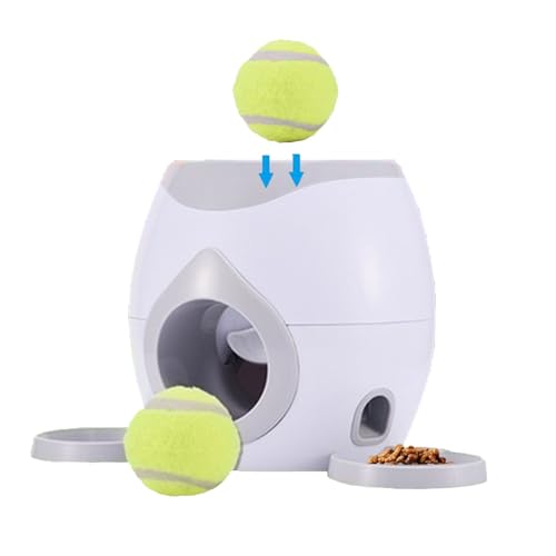 PUNELE Haustier-Tennisball-Werfer, Spielzeug, Ballwerfer, automatischer Haustier-Futterspender zum Apportieren von Tennisbällen, automatischer Futterspender für den Innenbereich, Ballwerfer, PUNELE Haustier-Tennisball-Werfer, Spielzeug, Ballwerfer, automatischer Haustier-Futterspender zum Apportieren von Tennisbällen, automatischer Futterspender für den Innenbereich, Ballwerfer, von PUNELE