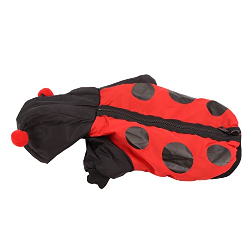 PUNELE Hund Warmer Mantel, Süßer Ladybug -Kapuzenpullover, Kleine Rassenjacke, für Warme Winterkleidung (S) von PUNELE
