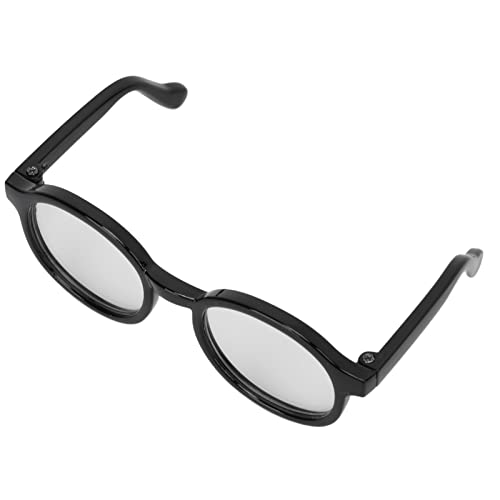 PUNELE Hunde Sonnenbrille Hundebrillen Haustierhundgläser Plastik Plastik Transparent Niedliche Stilvolle Haustier -Sonnenbrille für Katzen und Hunde mit Halskette für Fotografie (Schwarz) von PUNELE