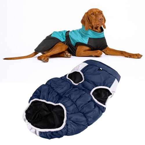 PUNELE Hundejacke Hundemantel Winter Warme Hundejacke für Mittelgroße Hunde Winter Hundemantel Verdickte Warme Bequeme wasserdichte Winddichte Reflektierende Hundejacke für Winter (XL) von PUNELE