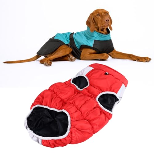 PUNELE Wintermantel für Hunde Wintermantel aus Baumwolle für Haustiere, Verdickte Warme Hundekleidung, Bequeme Reflektierende Haustierkleidung (2XL) von PUNELE