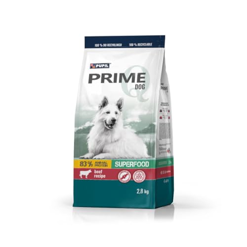 Prime Trockenfutter Alleinfuttermittel für ausgewachsene Hunde mit Rindfleisch und Gemüse, 2,8 kg von PUPIL PRIME