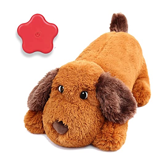 Hunde-Herzschlag-Spielzeug für Welpen, Angstlinderung, Plüschtier für kleine, mittelgroße und große Hunde (Orange) von PUPPY KNOW