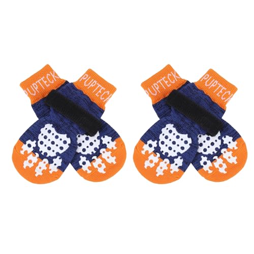 PUPTECK 2 Paar Doppelseitige Anti-Rutsch Hundesocken mit verstellbaren Riemen für den Innenbereich - Hundeschuhe Pfotenschutz Sommer Haustierpfoten Schutz Traktion Kontrolle Socken auf Hartholzboden PUPTECK 2 Paar Doppelseitige Anti-Rutsch Hundesocken mit verstellbaren Riemen für den Innenbereich - Hundeschuhe Pfotenschutz Sommer Haustierpfoten Schutz Traktion Kontrolle Socken auf Hartholzboden von PUPTECK