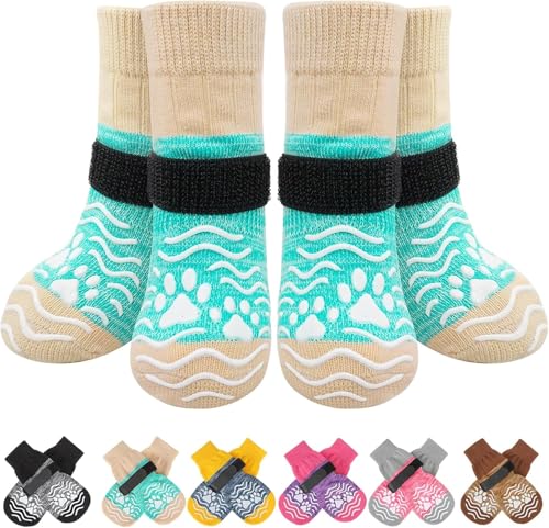 PUPTECK 2 Paar Hundesocken Anti Rutsch, Hundeschuhe Pfotenschutz Hund Verletzung Weiche Socken Hunde Innen- und Außenbereich Outdoor von PUPTECK
