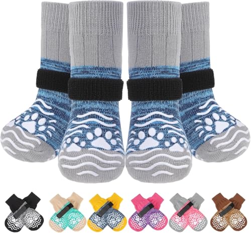 PUPTECK 2 Paar Hundesocken Anti Rutsch, Hundeschuhe Pfotenschutz Hund Verletzung Weiche Socken Hunde Innen- und Außenbereich Outdoor von PUPTECK