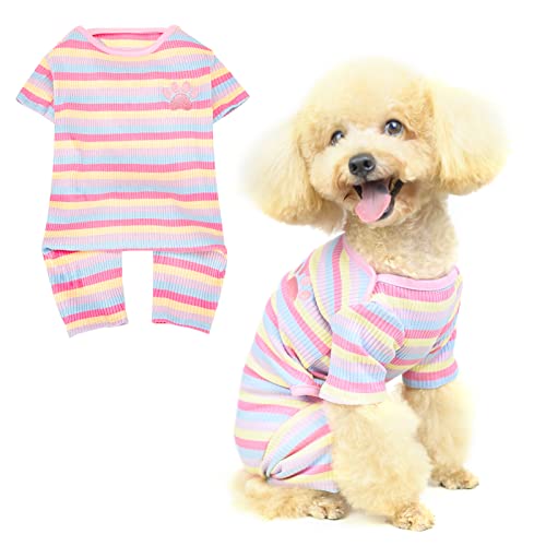 PUPTECK Super weicher Hunde-Pyjama für Hunde, Hundemantel für kleine, mittelgroße und große Haustiere, buntes Design und bequem für alle Jahreszeiten, drinnen und draußen von PUPTECK