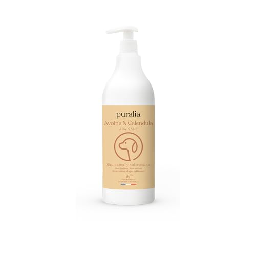 puralia - Hypoallergenes Shampoo für Hunde, Fellpflege, Hunde Sachen, 1 l, 97 % natürliche Inhaltsstoffe, Formel auf Basis von Hafer und Calendula puralia - Hypoallergenes Shampoo für Hunde, Fellpflege, Hunde Sachen, 1 l, 97 % natürliche Inhaltsstoffe, Formel auf Basis von Hafer und Calendula von PURALIA
