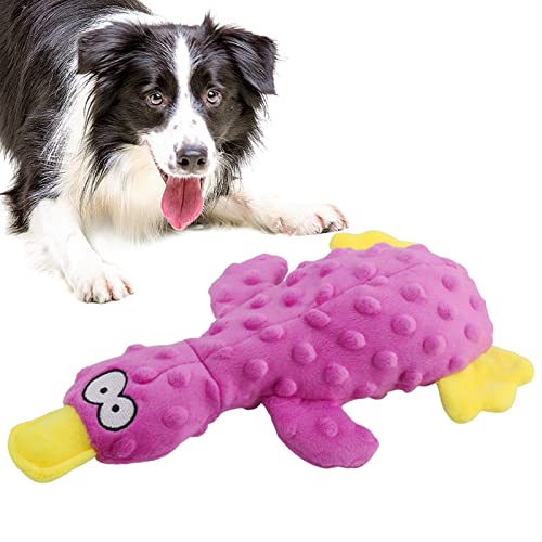 PURBLE Ente Hundespielzeug | Quietschende Spielzeuge für Welpen | Appetit anregendes Enten-Hundespielzeug, quietschendes Haustierspielzeug, Plüsch-Hundekauspielzeug für große Hunde von PURBLE