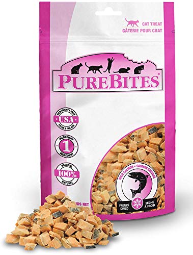 PureBites Salmon Freeze Dried Treats for Cats 0.92 Ounces - 5 Pack von PureBites
