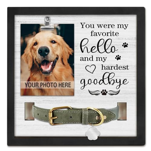 PUREFLY Haustier-Verlustgeschenk, Gedenkgeschenk für den Verlust des Hundes, Haustier-Gedenkrahmen mit Halsbandhalter, Katzen-Gedenkgeschenk PUREFLY Haustier-Verlustgeschenk, Gedenkgeschenk für den Verlust des Hundes, Haustier-Gedenkrahmen mit Halsbandhalter, Katzen-Gedenkgeschenk von PUREFLY