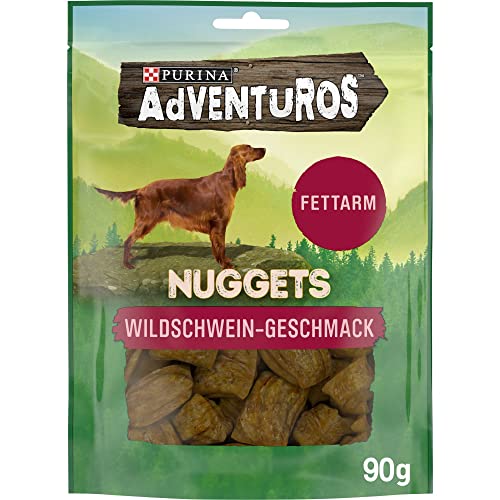 Adventuros Nuggets Hunderleckerli, mit Wildschwein, 6er Pack (6x90g) von Adventuros